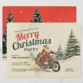 Cartes de vœux de Noël rétro pour une fête (Devant / Derrière)