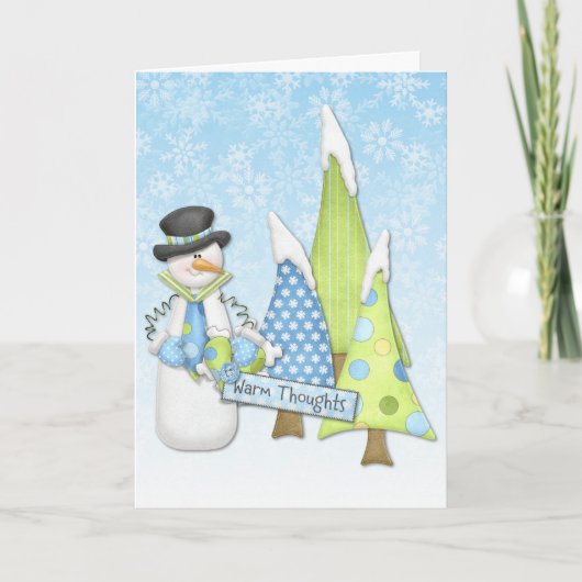 Cartes de voeux de Noël Snowman (Devant)