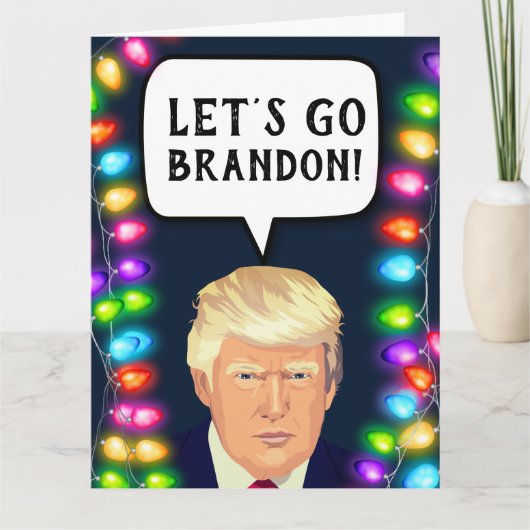 CARTES DE VŒUX DE NOËL TRUMP LET'S GO BRANDON! (Devant)