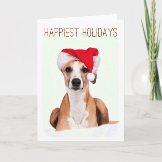 Cartes de voeux de Noël Whippet (Devant)