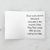 Cartes de voeux de Nun drôle (Intérieur)