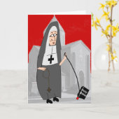 Cartes de voeux de Nun drôle (Fleur jaune)