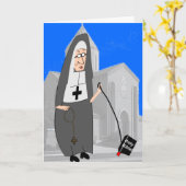 Cartes de voeux de Nun drôle (Fleur jaune)