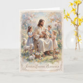 Cartes de vœux de Pâques joyeuses (Fleur jaune)