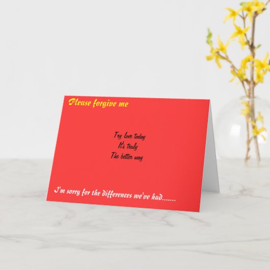 Cartes de vœux de pardon (Fleur jaune)