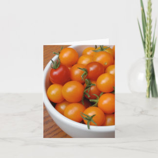 Cartes de voeux de photographie de tomates cerise