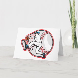 Cartes de voeux de Pitcher Baseball