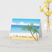 Cartes de voeux de plage (Fleur jaune)