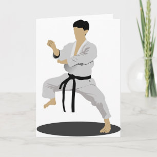 Cartes de voeux de pose de karaté