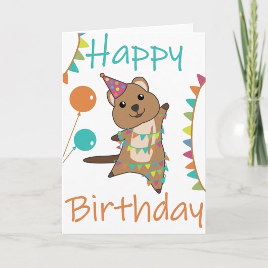 Cartes de vœux de Quokka pour votre anniversaire (Devant)