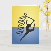 Cartes de voeux de routine de ruban (Fleur jaune)