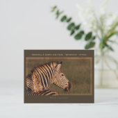 Cartes de voeux de safari mère et bébé Zebra (Debout devant)