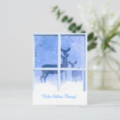 Cartes de vœux de solstice d'hiver Cerf (Debout devant)