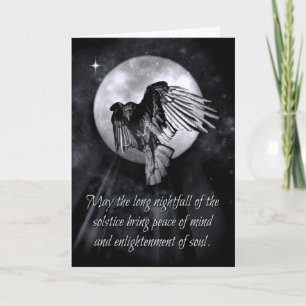 Cartes de vœux de solstice d'hiver Corbeau Corneil