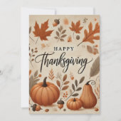 Cartes de Vœux de Thanksgiving (Devant)