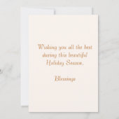 Cartes de vœux de Thanksgiving pour feuilles d'aut (Dos)