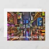 Cartes de vœux de Times Square à New York (Devant / Derrière)