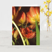 Cartes de voeux de tulipes (Fleur jaune)