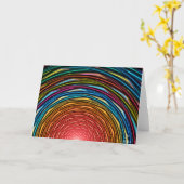 CARTES DE VOEUX DE TUNNEL DE COUCHER DU SOLEIL (Fleur jaune)