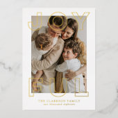 Cartes de vœux de vacances avec lettres joyeuses (Recto)