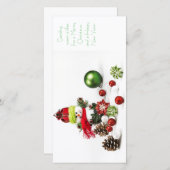 cartes de voeux de vacances de Noël 4x8 (Devant / Derrière)