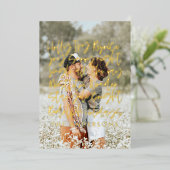 Cartes de vœux de vacances en typographie manuscri (Debout devant)