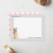 Cartes de vœux de vacances Golden Retriever (Devant/Arrière en situation)