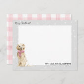 Cartes de vœux de vacances Golden Retriever (Devant / Derrière)