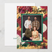 Cartes de voeux de vacances personnalisées pour vo (Devant / Derrière)