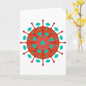 Cartes de voeux de virus de grippe (Fleur jaune)