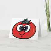 Cartes de voeux de visage de tomate (Devant)