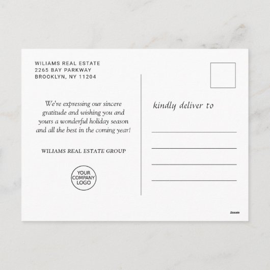 Cartes de vœux d'entreprise de Noël de manchots dr (Dos)