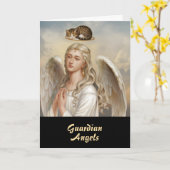 Cartes de vœux des anges gardiens mignons (Fleur jaune)