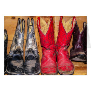 Cartes de voeux des bottes de cow-boy