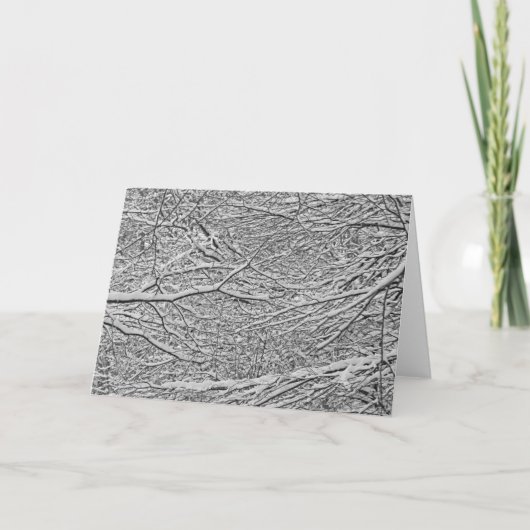 Cartes de voeux des branches de neige (Devant)