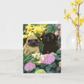 Cartes de voeux des Carlins de printemps (Fleur jaune)