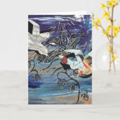 Cartes de voeux des oiseaux chanteurs (Fleur jaune)