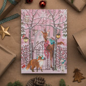 Cartes de voeux des vacances | de la région boisée