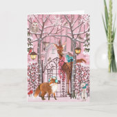 Cartes de voeux des vacances | de la région boisée (Devant)