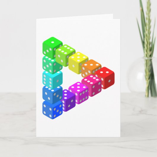 Cartes de voeux Dice Triangle (Devant)