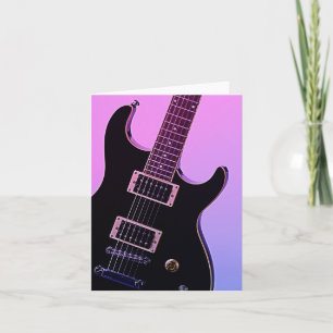 Cartes de voeux d'image de guitare