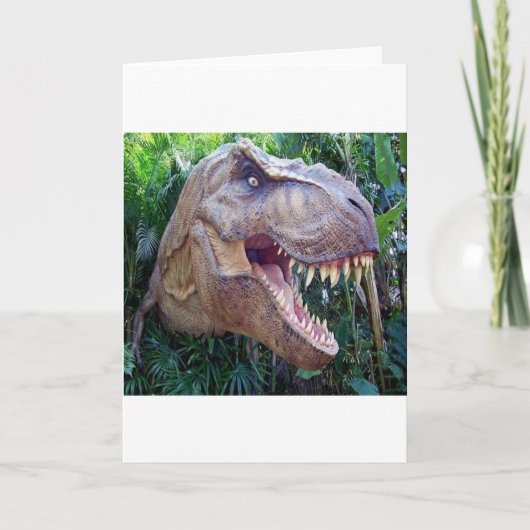 Cartes de voeux Dinosaur pour les vacances pour en (Devant)