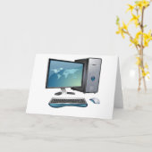 Cartes de voeux d'ordinateur de bureau (Fleur jaune)