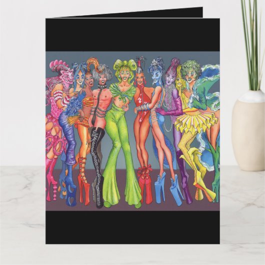 Cartes de voeux Drag Queen Supermodels (Devant)