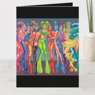 Cartes de voeux Drag Queen Supermodels