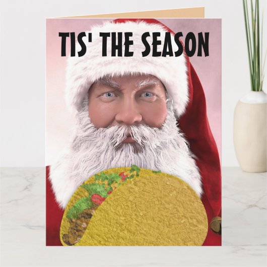 CARTES DE VŒUX DRÔLES DE TACO NOËL PÈRE NOËL (Devant)