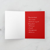 Cartes de voeux du mari Merci (Intérieur)