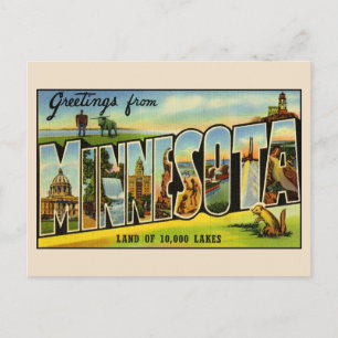 Cartes de vœux du Minnesota Grande lettre carte po
