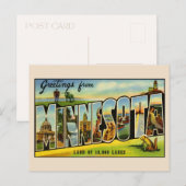 Cartes de vœux du Minnesota Grande lettre carte po (Devant / Derrière)