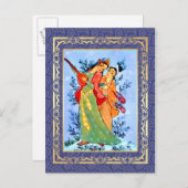 Cartes de vœux du Nouvel An persan Nowruz Mubarak (Devant / Derrière)